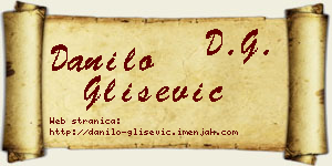 Danilo Glišević vizit kartica
